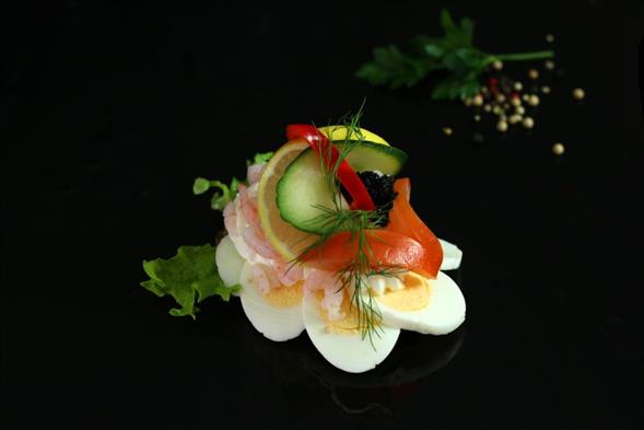 Æg og rejer og mayonnaise