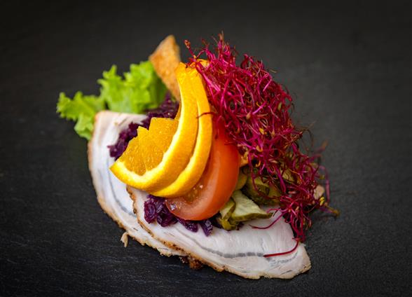 Luksus smørrebrød - Flæskesteg