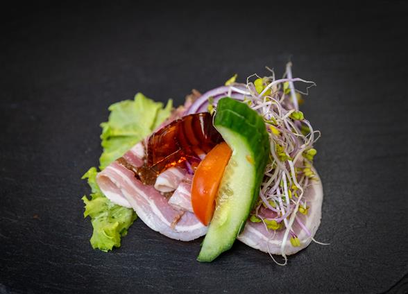 Luksus smørrebrød - Rullepølse