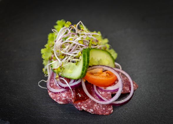 Luksus smørrebrød - Spegepølse