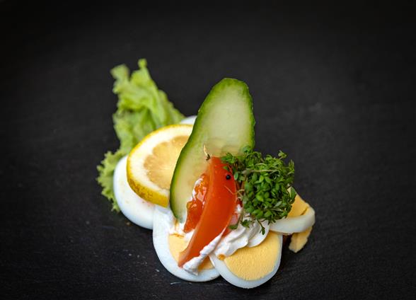 Smørrebrød - Æg og rejer