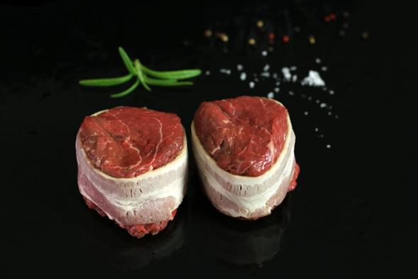 Tournedos oksemørbrad med bacon