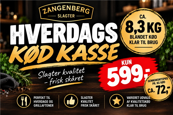 Hverdags Kød Kasse - 8,3kg Slagterkvalitet
